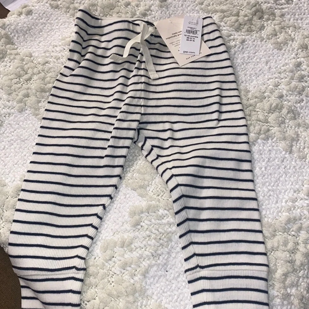 Baby‎ 100% Organic Cotton Stripe Pull-On Pants